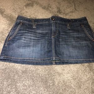 Denim jean mini skirt